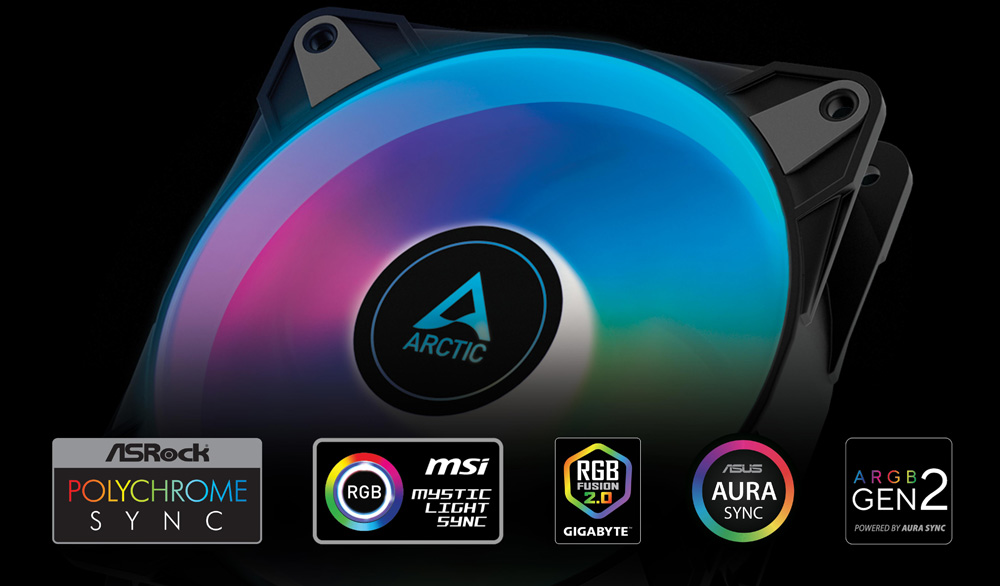 Arctic Cooling P12 PWM PST ARGB - Адресная RGB-подсветка для полного управления цветом