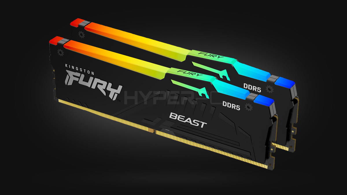 64GB Kingston Fury Beast RGB [DDR5, 6000MHz, 2x32GB]