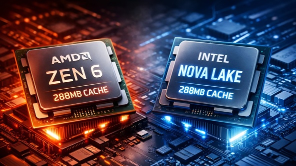 AMD Zen 6 получит 288 МБ кэша против Intel Nova Lake