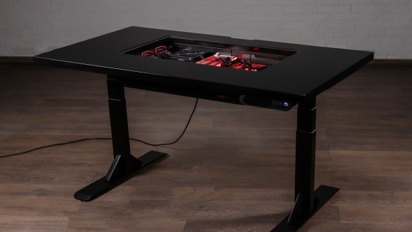 Эксклюзивный компьютер-стол HYPERPC DESK из черного мрамора