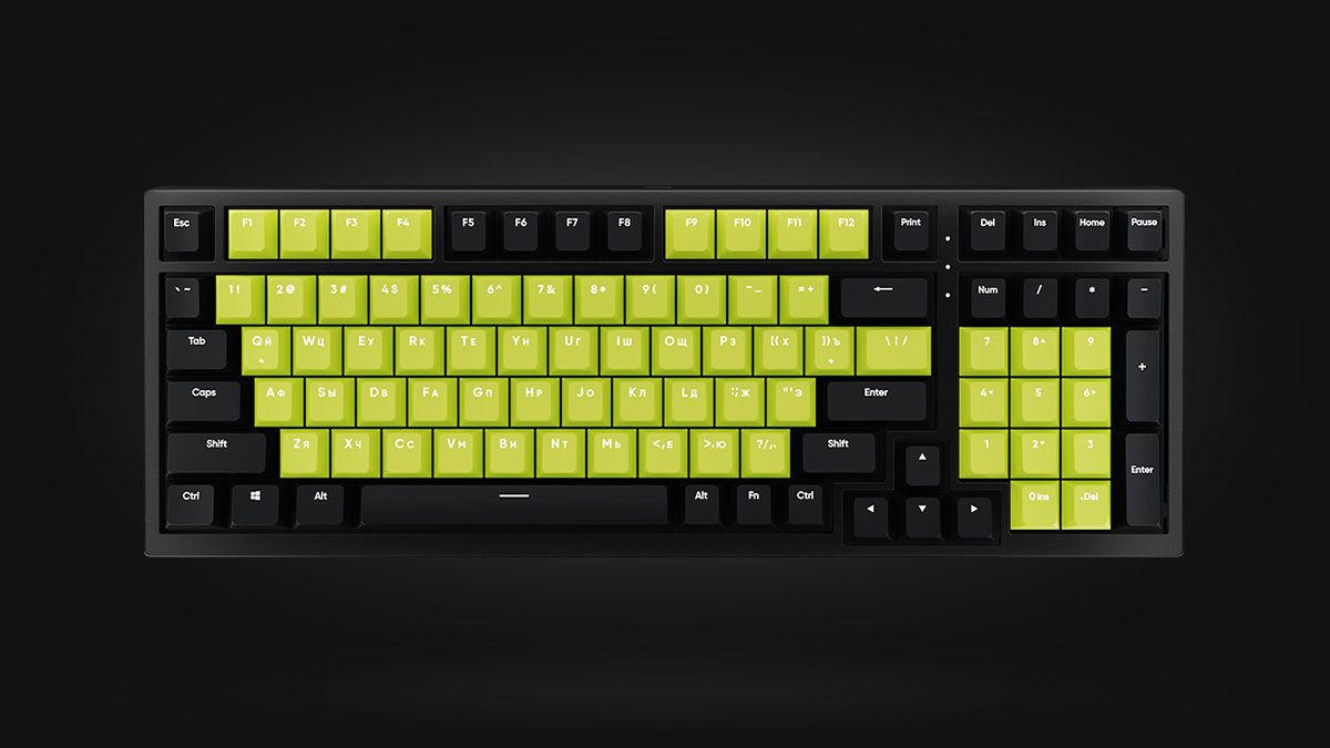 HYPERPC KEYBOARD Black/Green