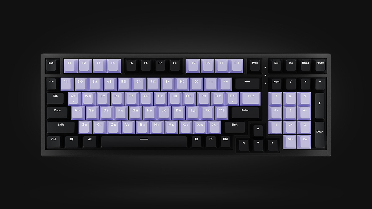 HYPERPC KEYBOARD Black/Purple