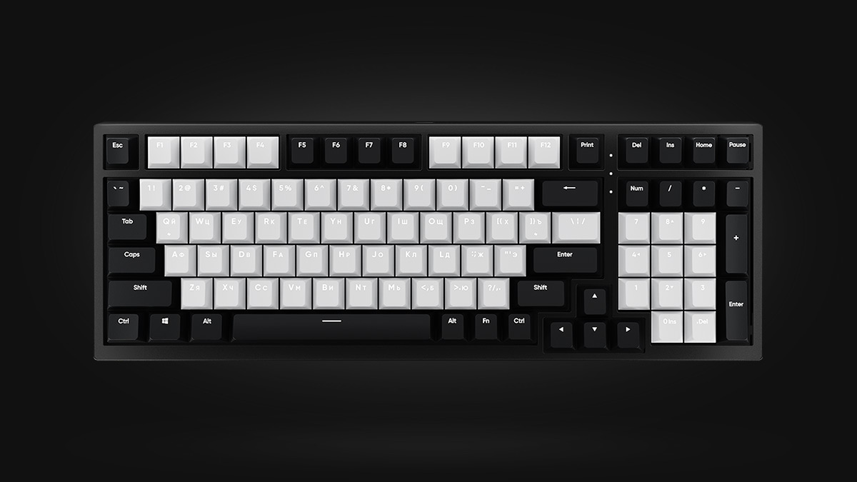 HYPERPC KEYBOARD Black/White