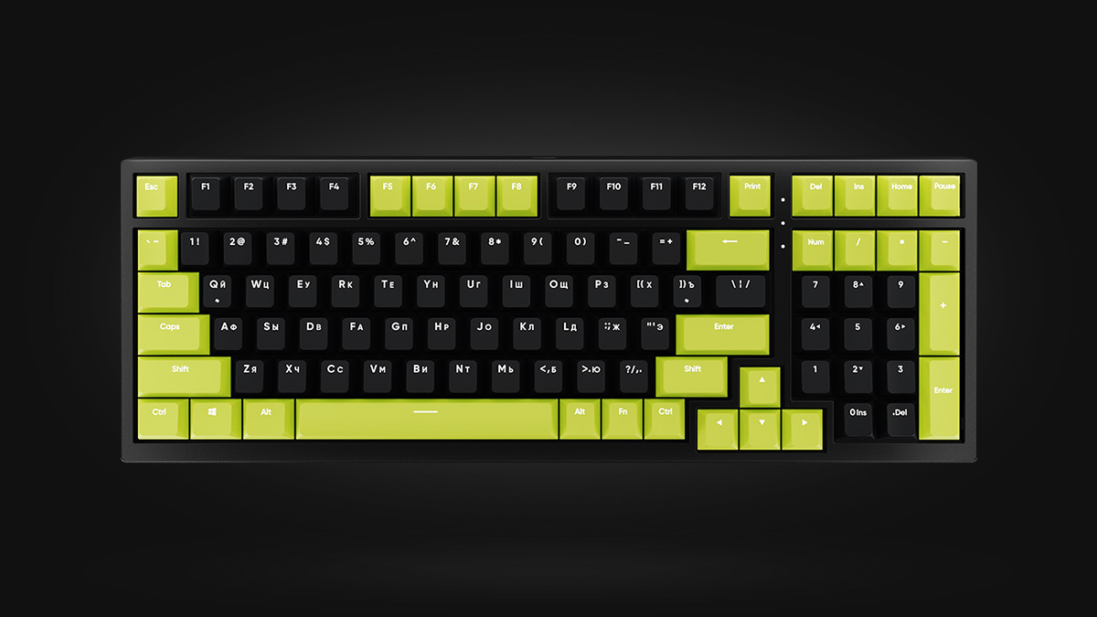 HYPERPC KEYBOARD Green/Black G3MS Sapphire
