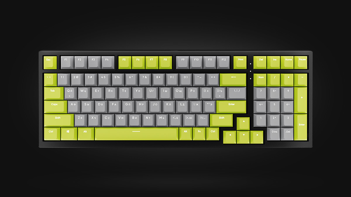 HYPERPC KEYBOARD Green/Grey