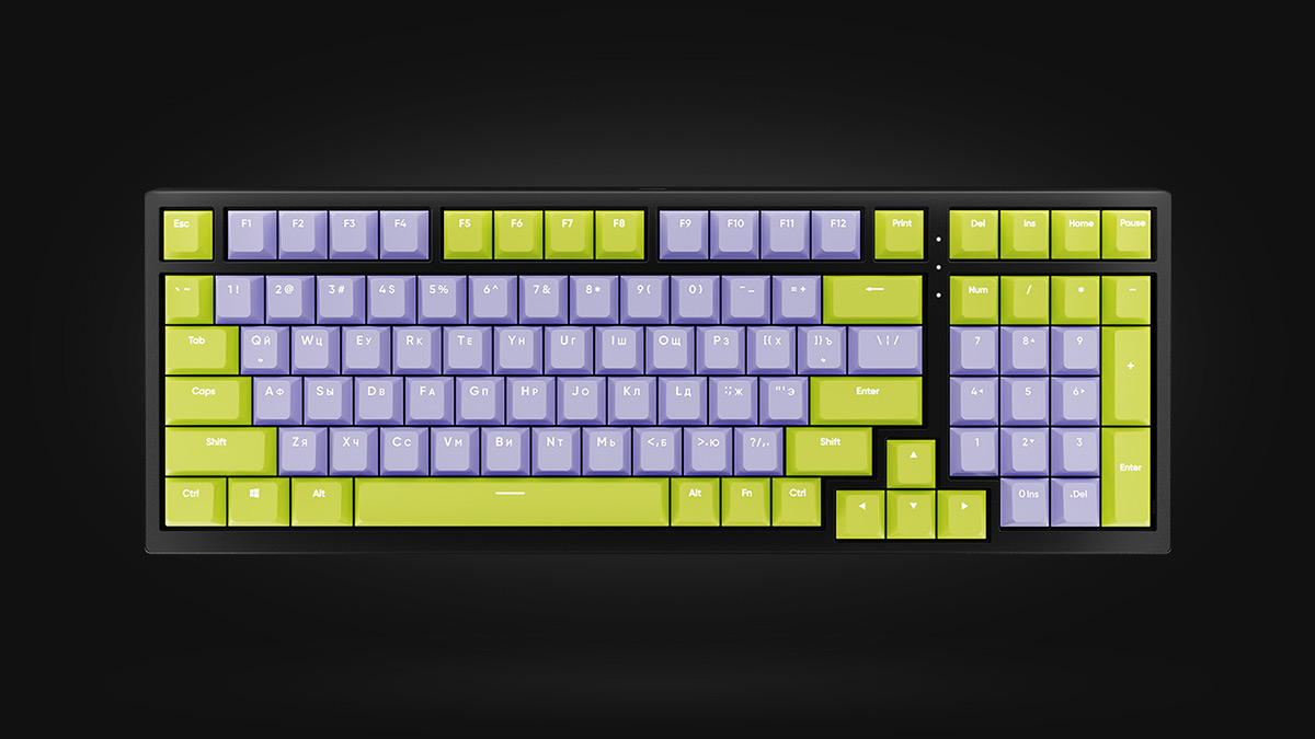 HYPERPC KEYBOARD Green/Purple