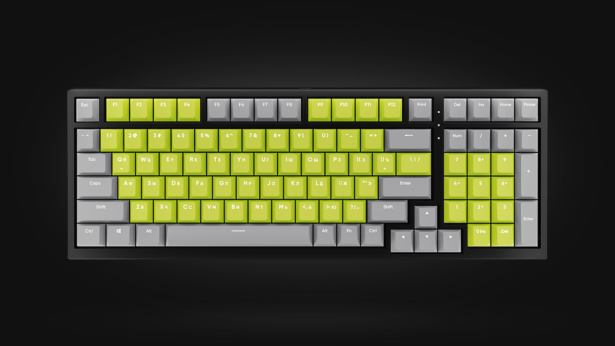 HYPERPC KEYBOARD Grey/Green