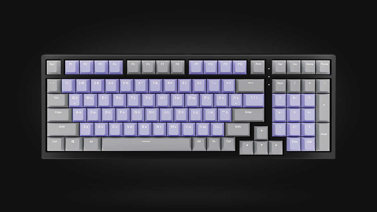 HYPERPC KEYBOARD Grey/Purple