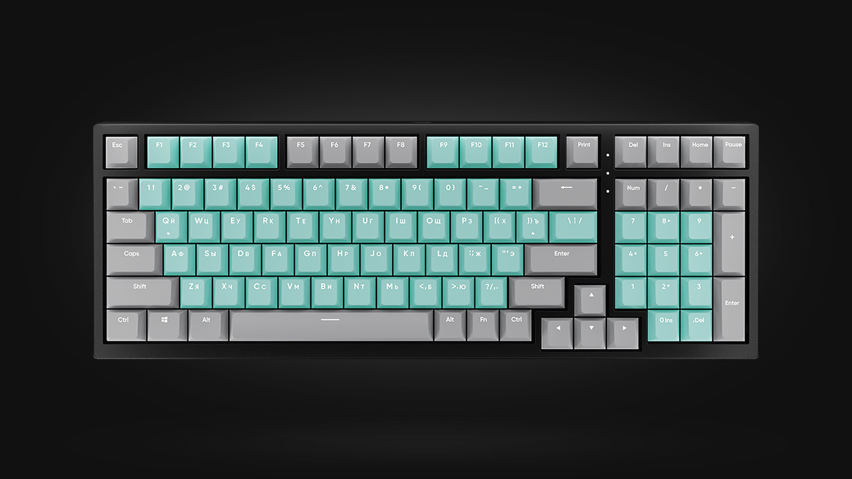 HYPERPC KEYBOARD Grey/Tiffany