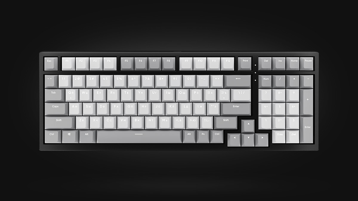 HYPERPC KEYBOARD Grey/White