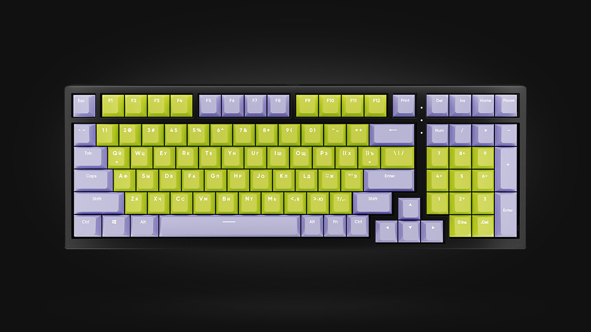 HYPERPC KEYBOARD Purple/Green