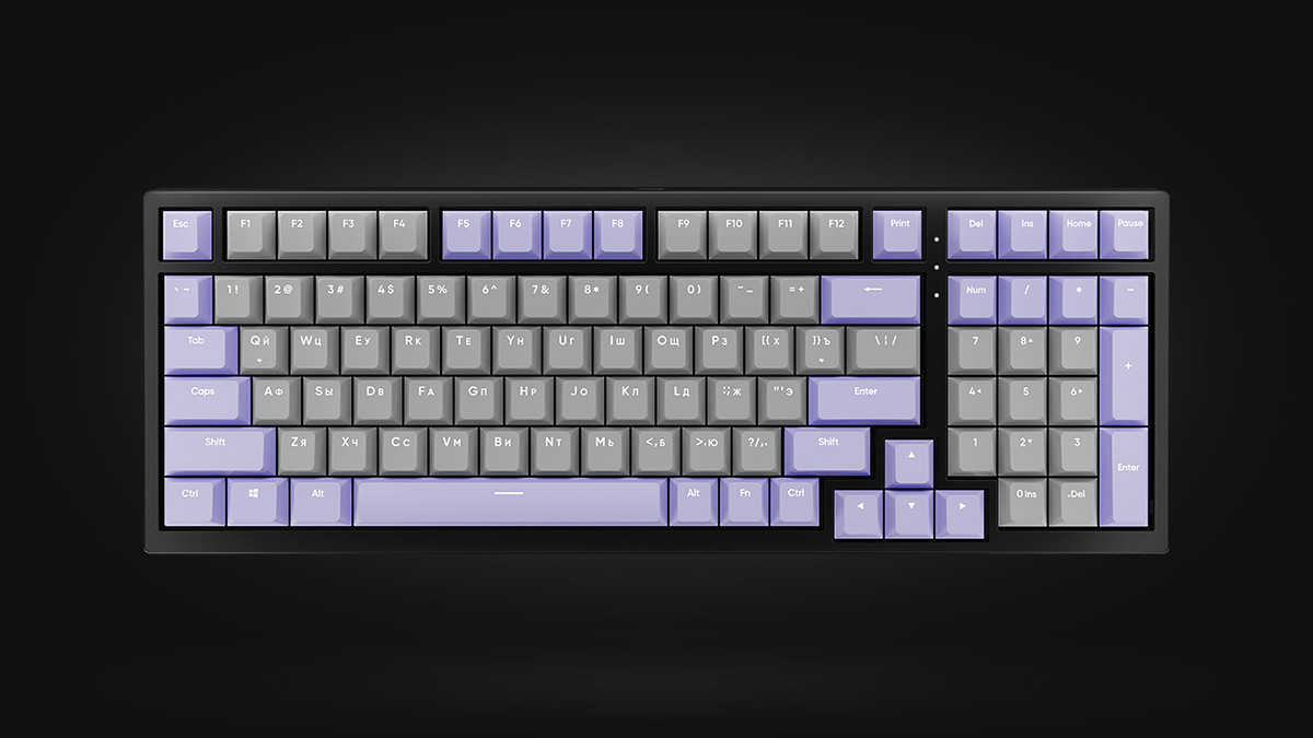 HYPERPC KEYBOARD Purple/Grey