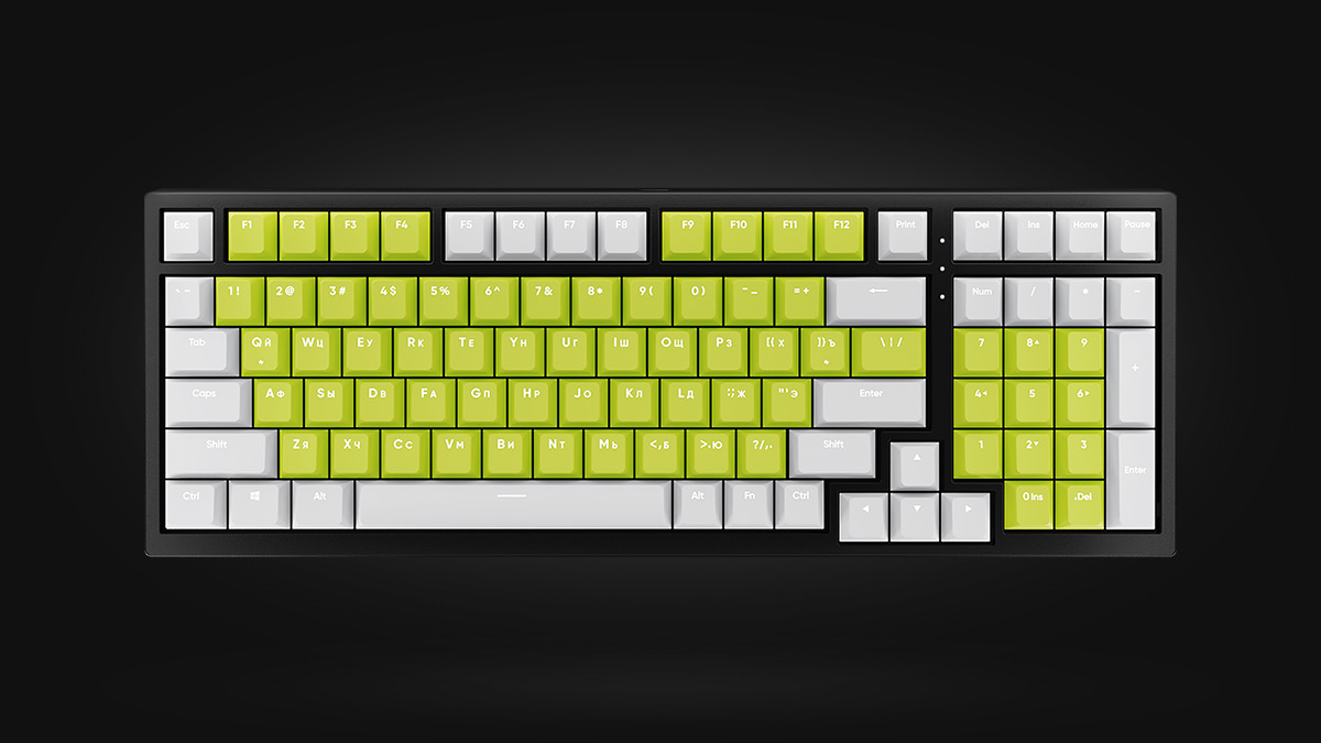 HYPERPC KEYBOARD White/Green