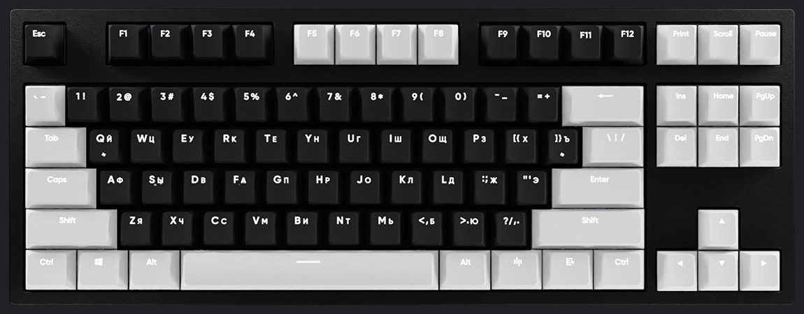 HYPERPC Keyboard TKL - Белый + Черный