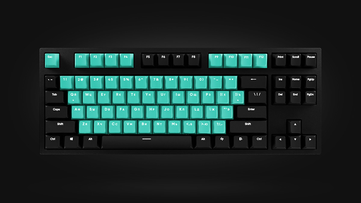 HYPERPC KEYBOARD TKL Black/Tiffany Gateron Silent
