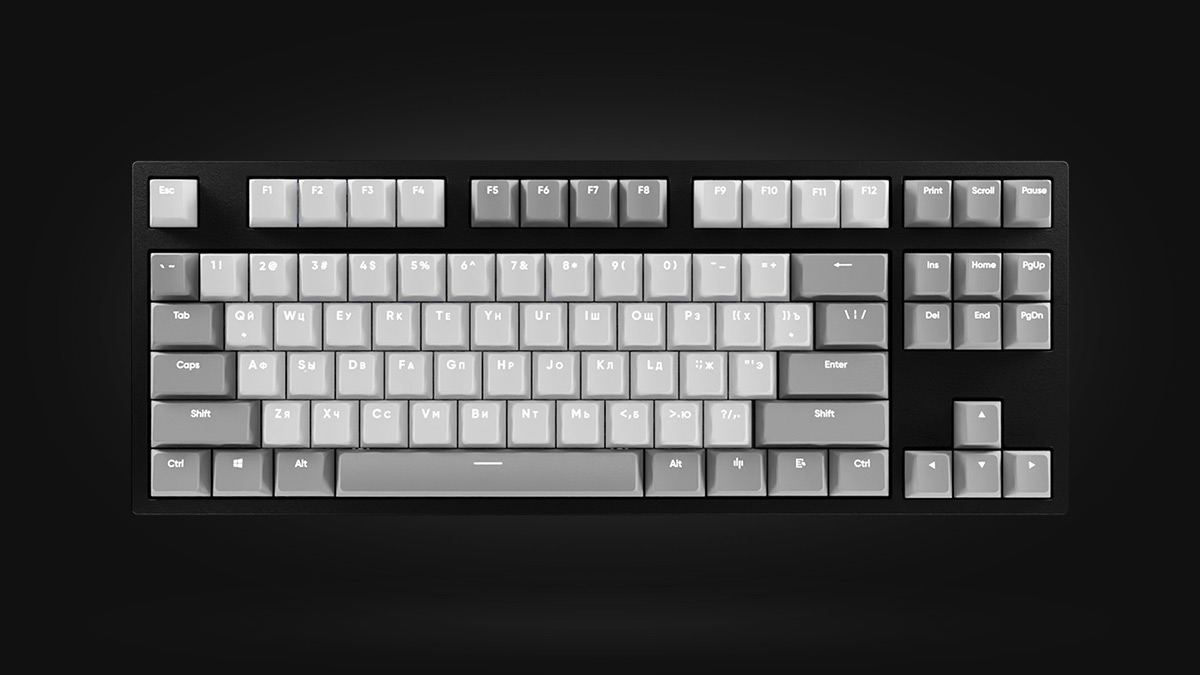 HYPERPC KEYBOARD TKL Grey/White G3MS Sapphire