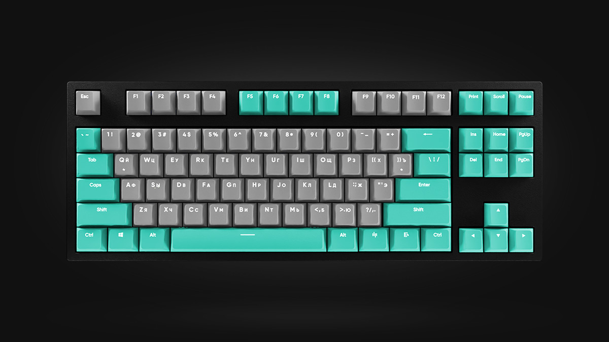 HYPERPC KEYBOARD TKL Tiffany/Grey Gateron Silent