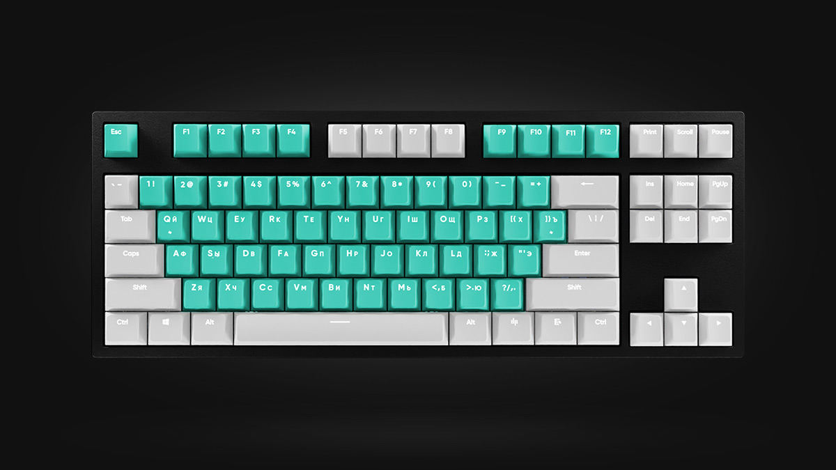 HYPERPC KEYBOARD TKL White/Tiffany Kailh Brown V2