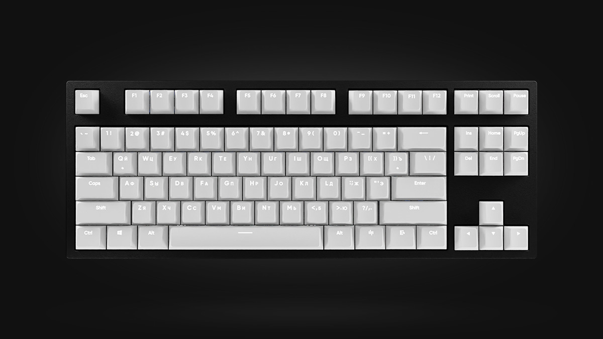 HYPERPC KEYBOARD TKL White Kailh Brown V2
