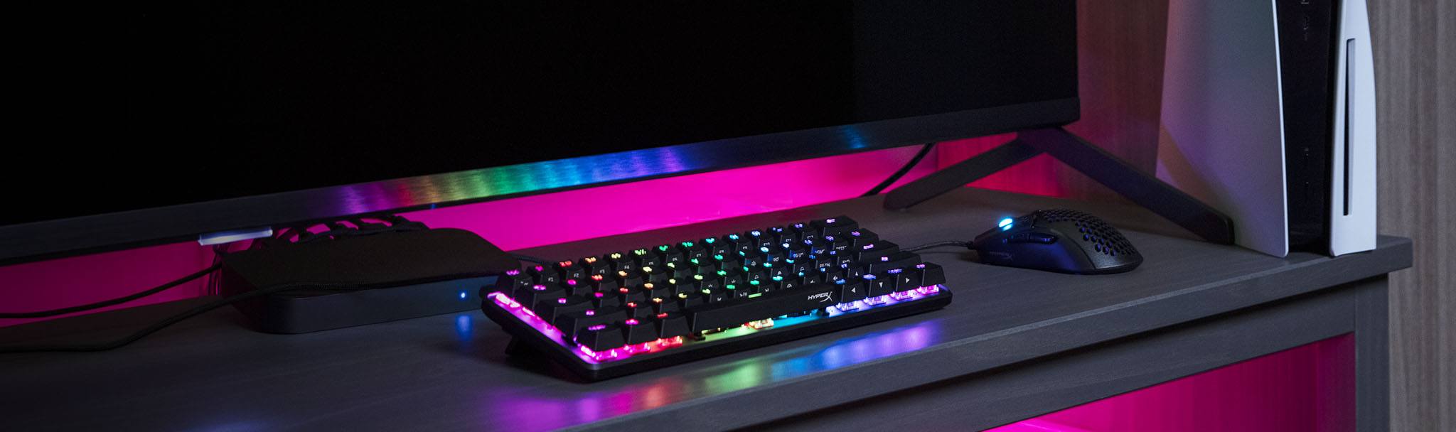 HyperX Alloy Origins 60 - Клавиши с RGB-подсветкой и яркими световыми эффектами
