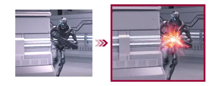 LG UltraGear 24GN65R - Динамическая синхронизация действий