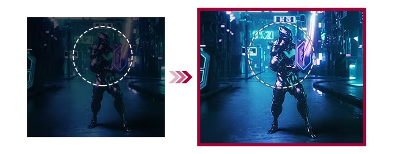 LG UltraGear 24GN65R - Стабилизатор чёрного