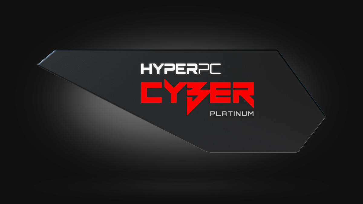 Фирменная светодиодная табличка HYPERPC CYBER Platinum
