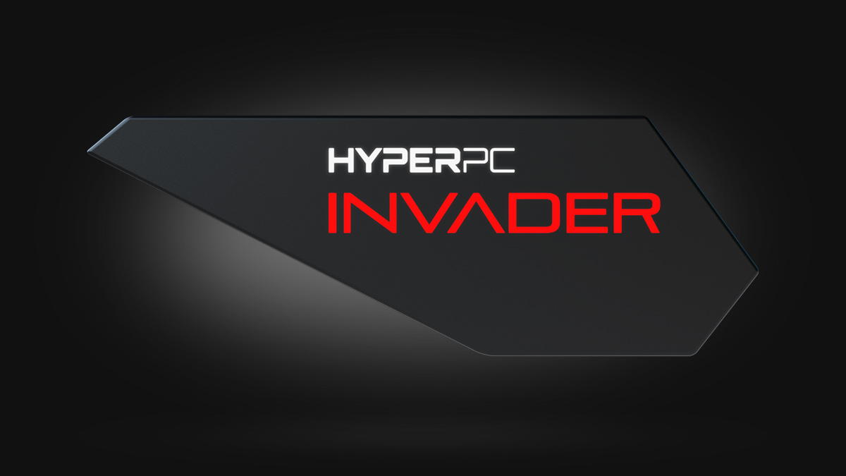 Фирменная светодиодная табличка HYPERPC INVADER Basic