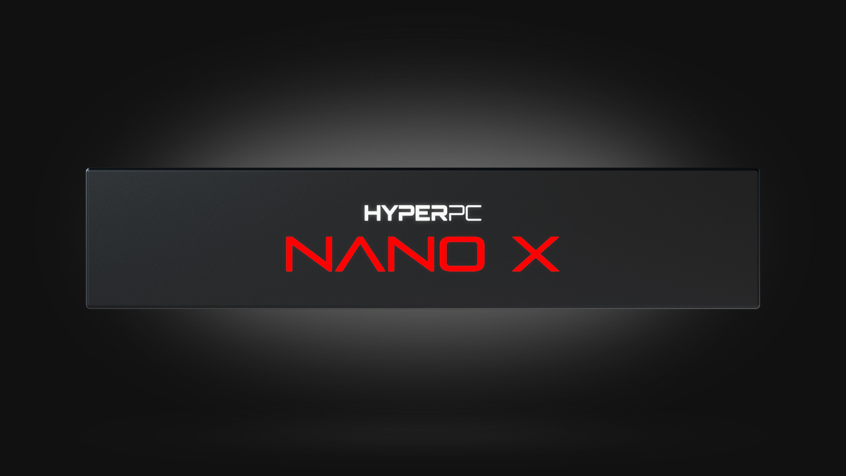 Фирменная светодиодная табличка HYPERPC NANO X