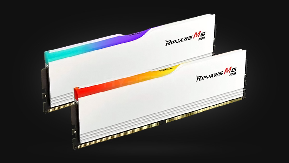 96GB G.SKILL RIPJAWS M5 RGB White [DDR5, 6400MHz, 2x48GB]