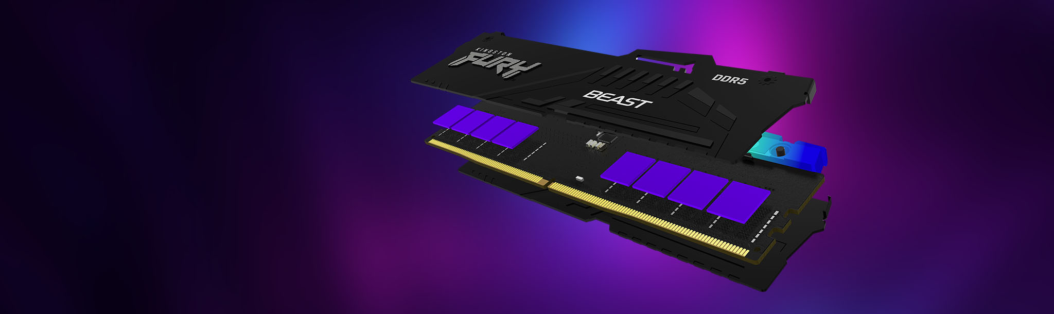 Оперативная память Kingston Fury Beast RGB DDR5-5200