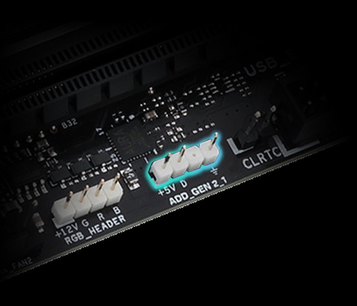 ASUS PRIME Z690M-PLUS DDR4 - Разъем для адресуемой подсветки
