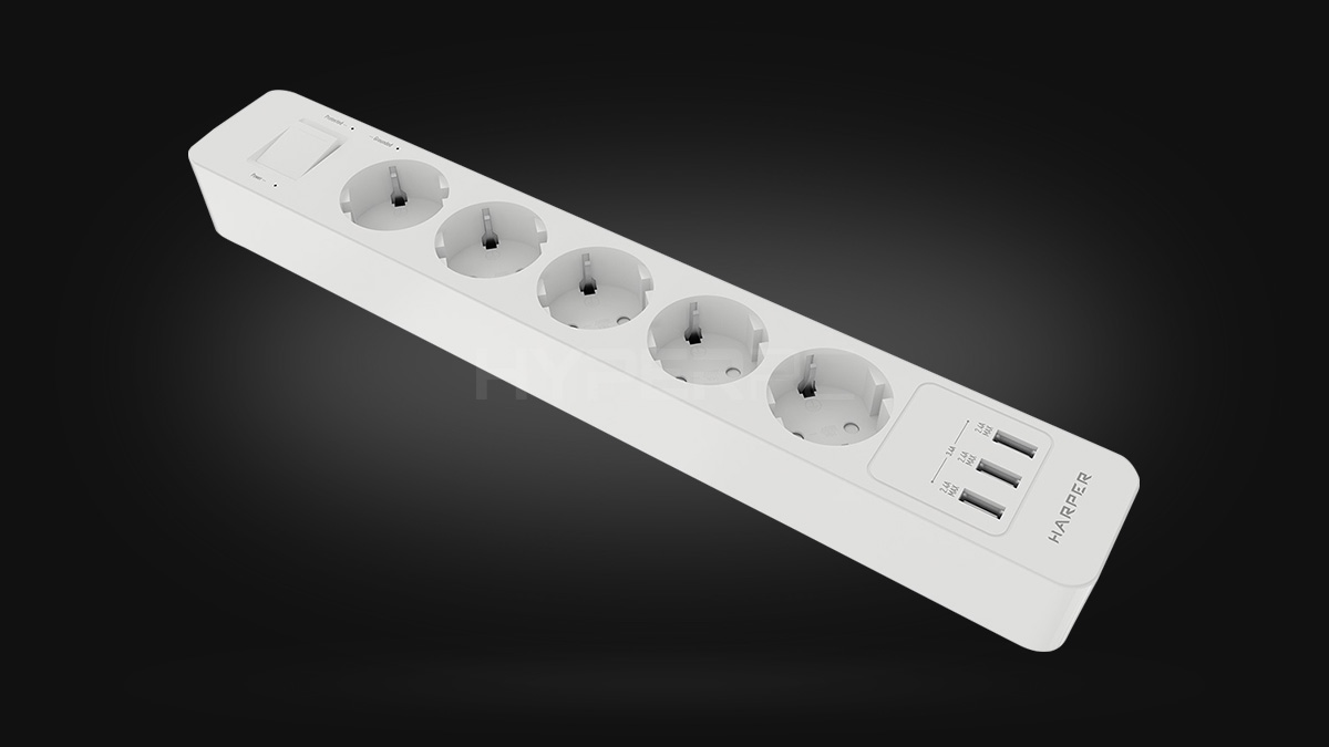 Сетевой фильтр HARPER UCH-550 White – фото, технические характеристики ...