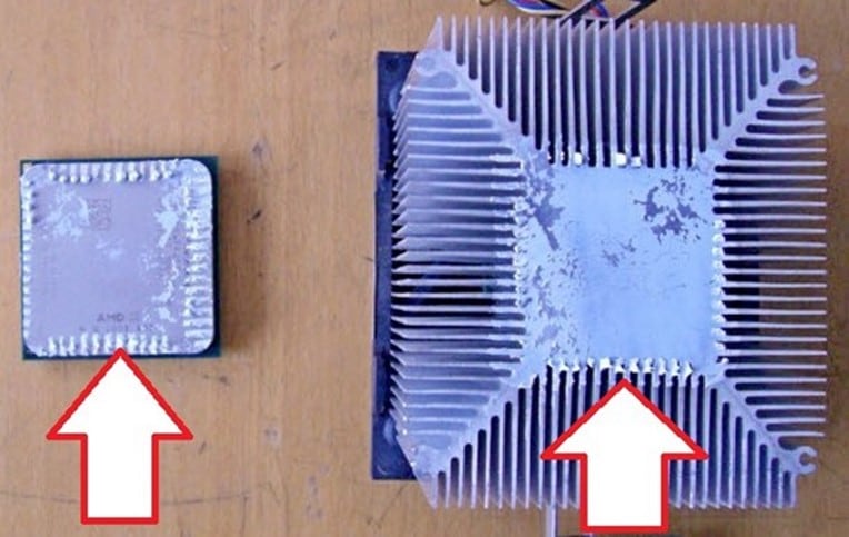 Теромпаста на процессоре