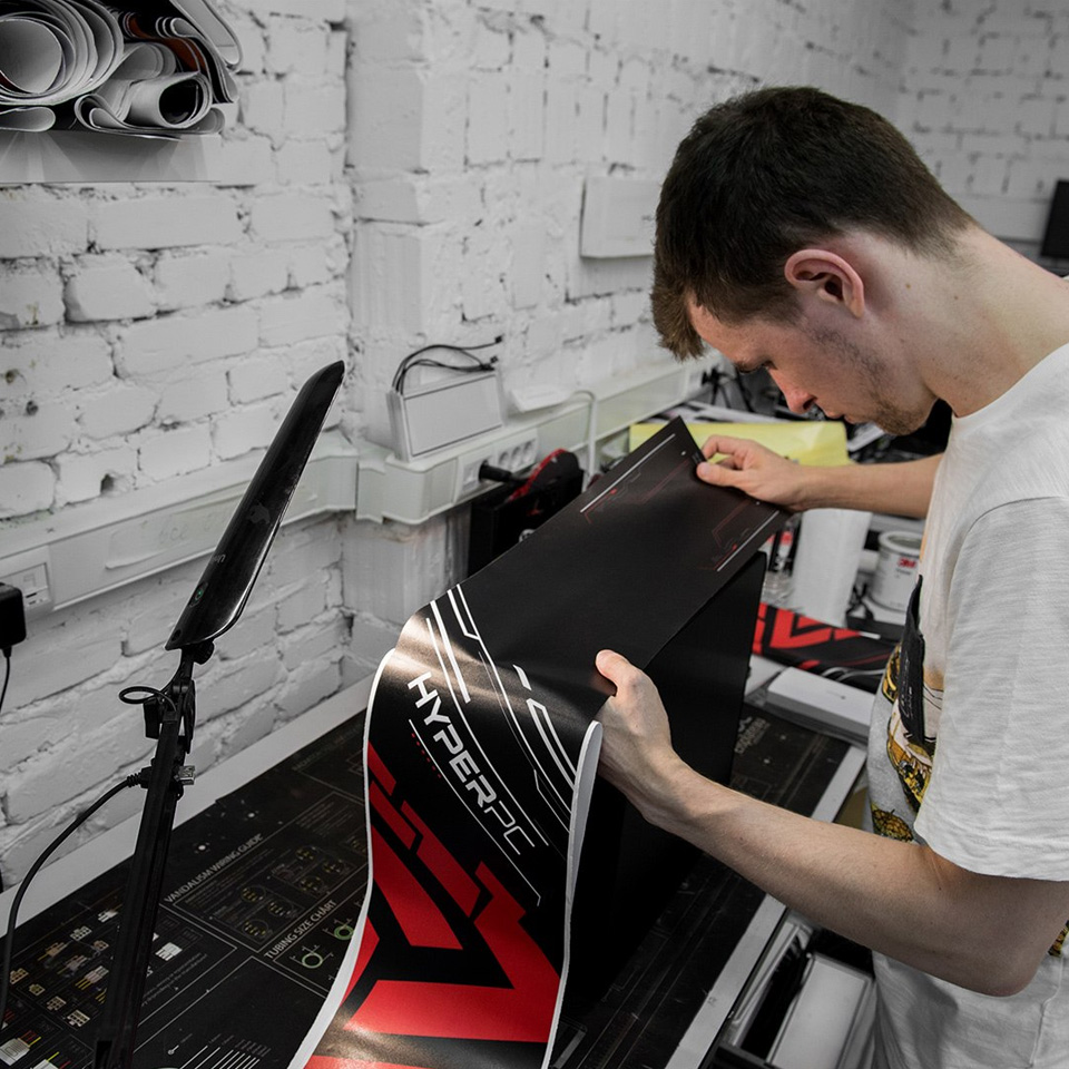 Подготовка и примерка винила