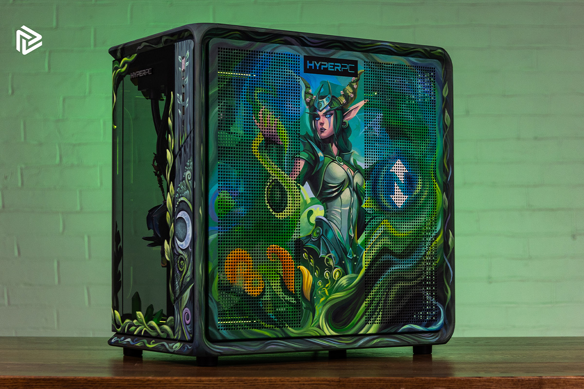 HYPERPC LUMEN x FunPay — панорамный вид и зеленая акцентная подсветка