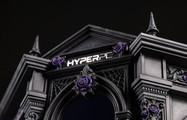 Панорамный корпус HYTE Y70 Touch с фиолетовой подсветкой и хартаграммой