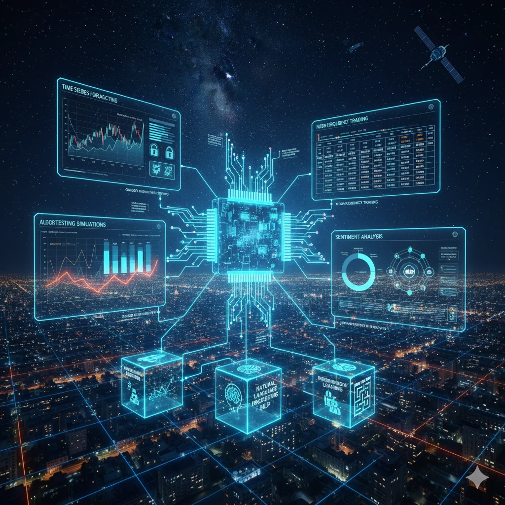 Графическое представление финансового моделирования ИИ