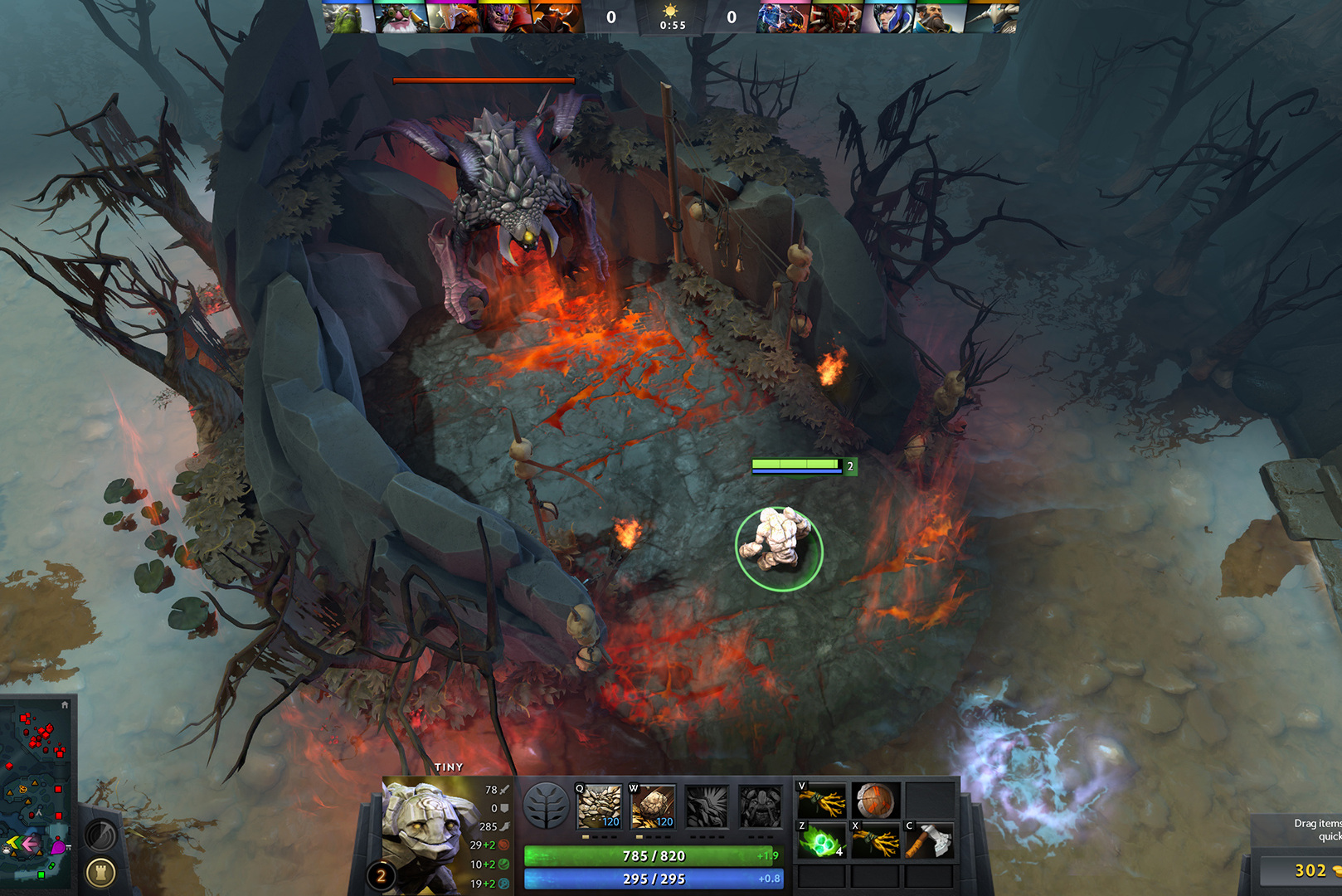 Массовая битва героев в Dota 2