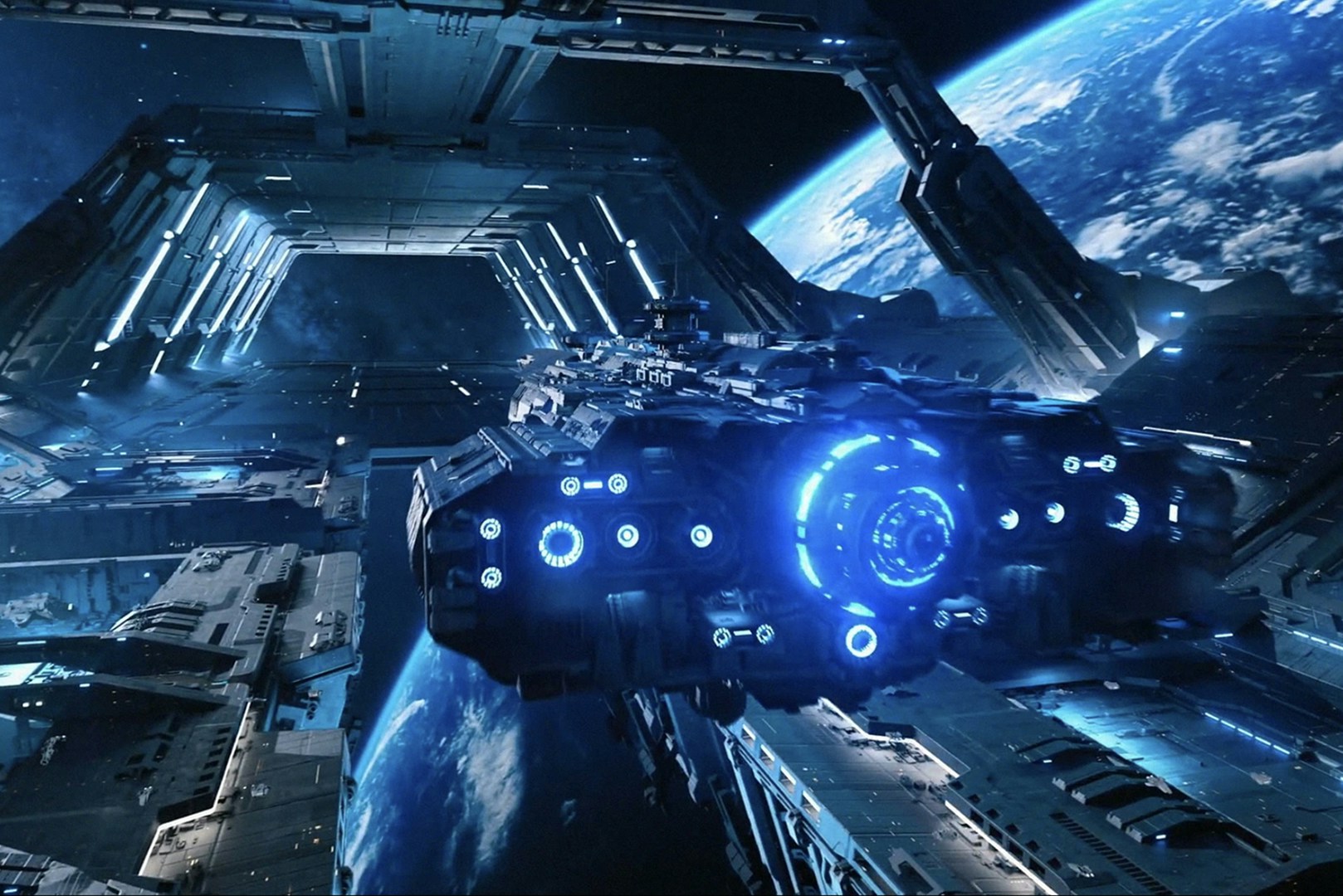 Сцена Cinema 4D с трёхмерной графикой
