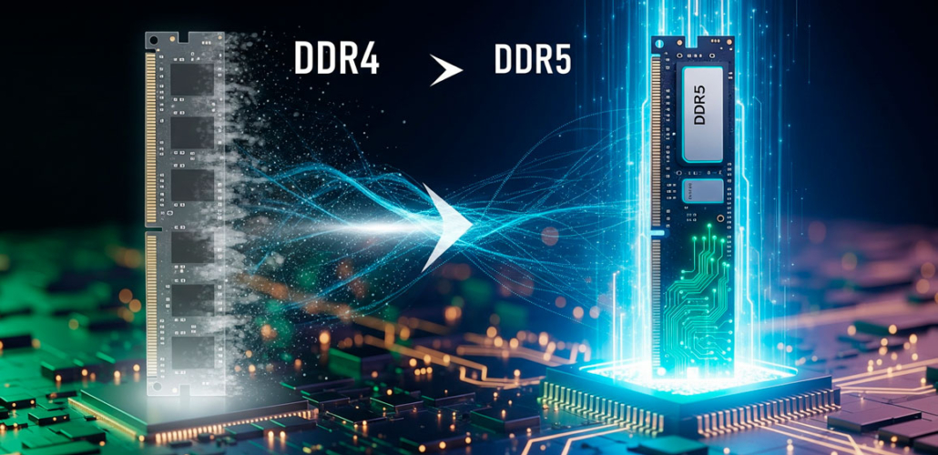 Модули DDR5 памяти с радиаторами
