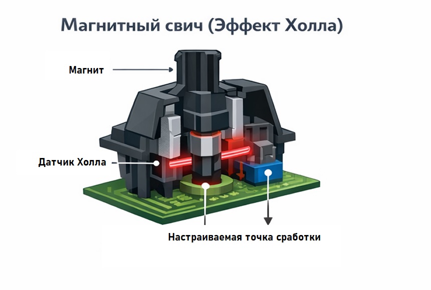 Магнитный свитч (Эффект Холла)