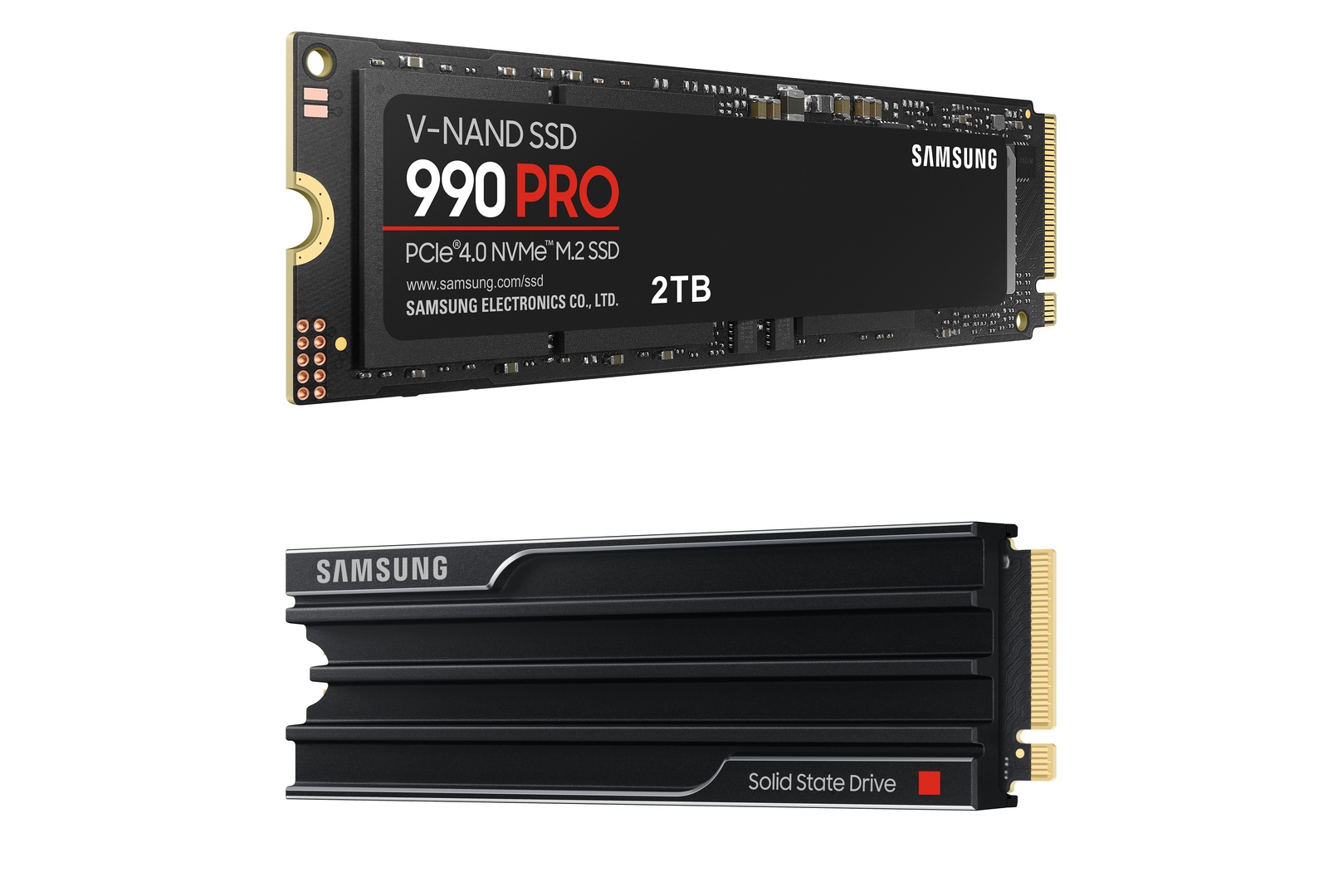 SSD PCIe 4.0 без радиатора и SSD PCIe 5.0 с радиатором